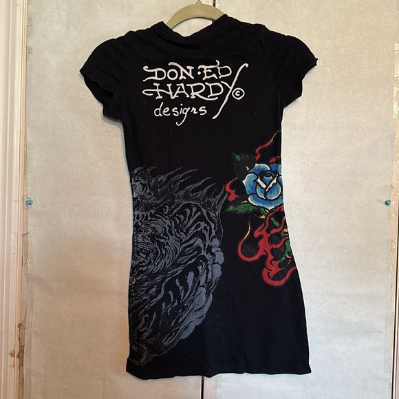 Vintage Ed Hardy black graphic tee - Picture 2 of 6